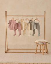Load image into Gallery viewer, Quincy Mae mauve ditsy top from the Take Home Set, featuring a soft fabric and delicate floral pattern on a comfortable, stylish top.