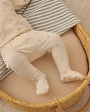 Load image into Gallery viewer, Quincy Mae wrap top with bunny print paired with footed pants, soft and cozy baby clothing set.