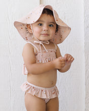 Load image into Gallery viewer, Quincy Mae sun hat with cherry print, soft fabric, and wide brim for sun protection, stylish and perfect for warm weather.