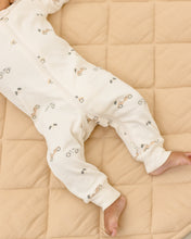 Load image into Gallery viewer, Quincy Mae zip longsleeve sleeper race car print sleepsuit for infants, featuring colorful race car design and soft fabric.
