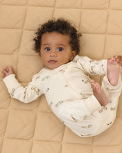 Load image into Gallery viewer, Quincy Mae Zip Longsleeve Sleeper Race Car sleepsuit in soft fabric, featuring a colorful race car design for babies.