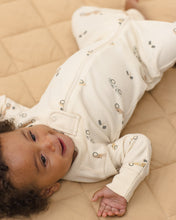 Load image into Gallery viewer, Quincy Mae zip longsleeve sleeper with race car print, cozy sleepsuit for infants, soft fabric and comfortable fit.