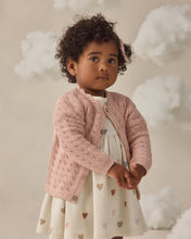 Load image into Gallery viewer, Blush scalloped cardigan by Quincy Mae, lightweight knit with scalloped edges, perfect for layering and a soft, cozy look.
