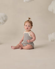 Load image into Gallery viewer, Quincy Mae Evie Tank and Shortie Set in ocean stripe, featuring a sleeveless tank top and matching shorts for kids.
