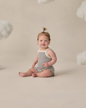 Load image into Gallery viewer, Quincy Mae Evie Tank and Shortie Set in Ocean Stripe, featuring a soft, striped top and matching shorts for kids.