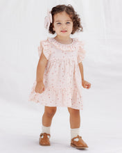 Load image into Gallery viewer, Quincy Mae Charlotte Dress Heart Confetti in pink with heart patterns, perfect for a charming, playful look for young children.