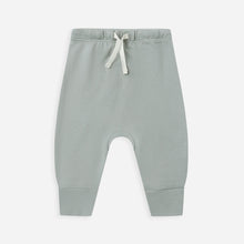 將圖片載入圖庫檢視器 Gray baby pants with a drawstring on a white background