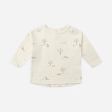 Load image into Gallery viewer, Baby sweater with subtle pattern on a white background