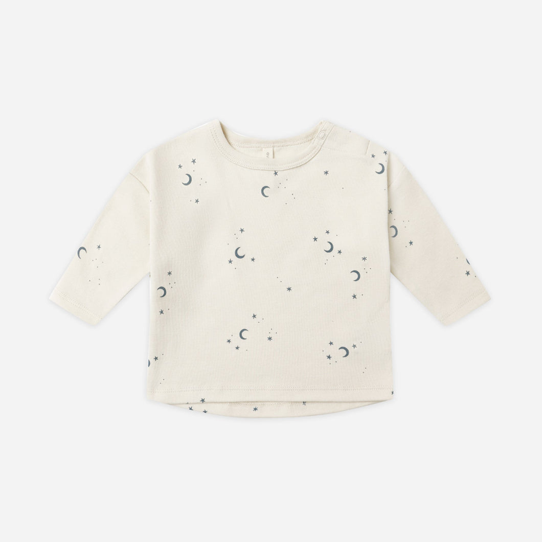 Baby sweater with star pattern on a white background