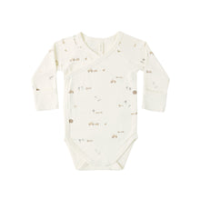 Load image into Gallery viewer, Ivory Quincy Mae side snap bodysuit for babies, featuring convenient snap closures and soft, comfortable fabric.