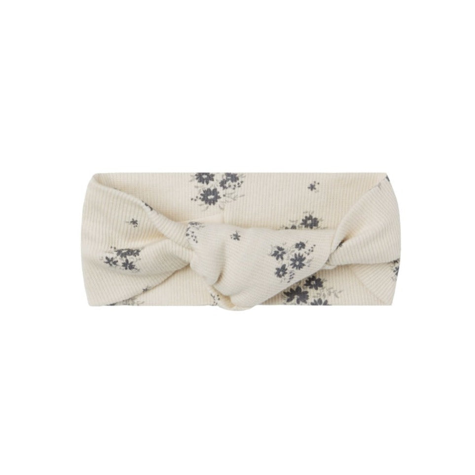 Knotted Headband || Navy Ditsy