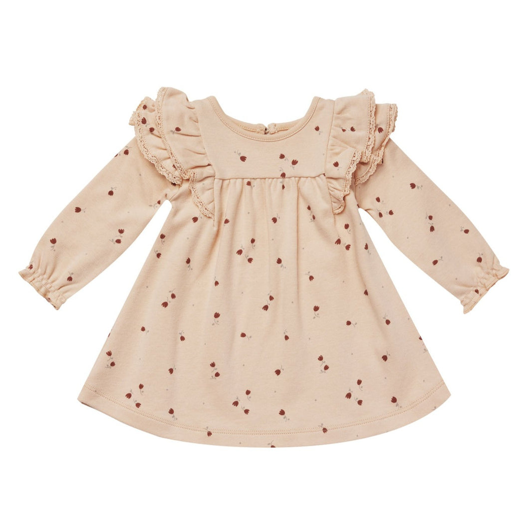 Long Sleeve Flutter Dress || Tulips