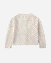 Load image into Gallery viewer, Beige knitted cardigan on a white background