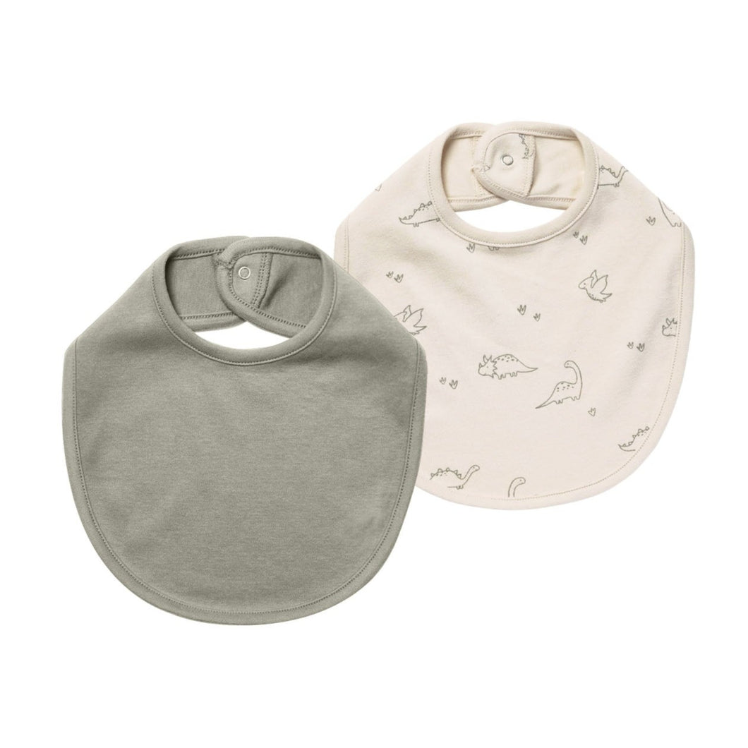 Jersey Snap Bib || Dinos, Basil