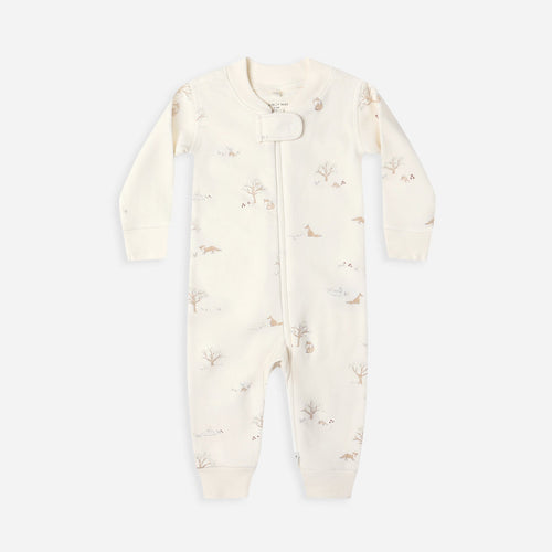 Baby onesie with floral pattern on a white background