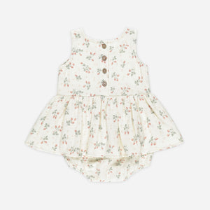 Skirted Tank Romper || Strawberries