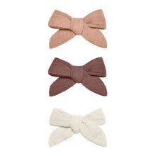 Load image into Gallery viewer, Bow W. Clip, Set Of 3 || Rose, Plum, Natural