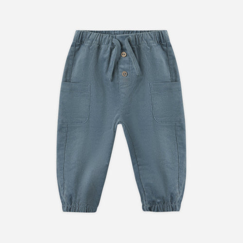 Blue children's pants on a white background