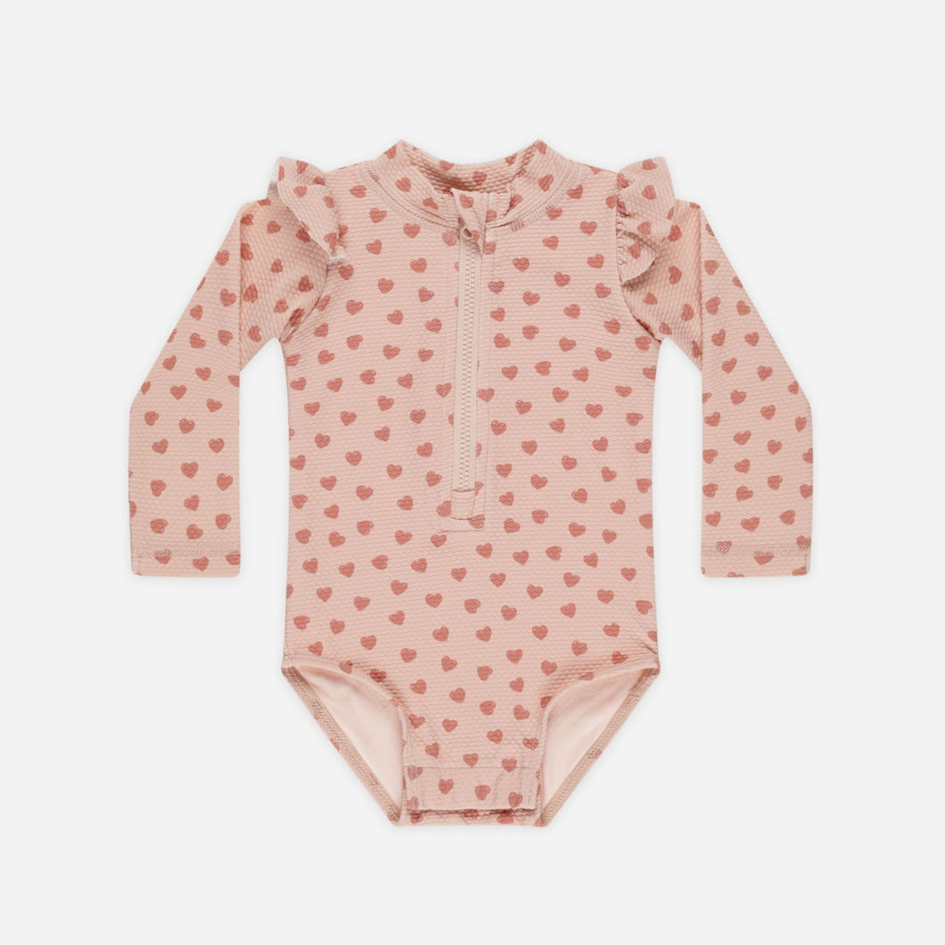 Byron Rashguard One-Piece || Hearts