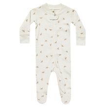 Load image into Gallery viewer, Zip Long Sleeve Sleeper Footie || Doves