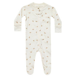 Zip Long Sleeve Sleeper Footie || Doves