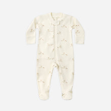Load image into Gallery viewer, Baby onesie with subtle pattern on a white background