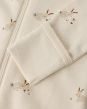 Load image into Gallery viewer, Zip Long Sleeve Sleeper Footie || Bunnies