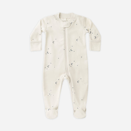 Baby onesie with star pattern on a white background