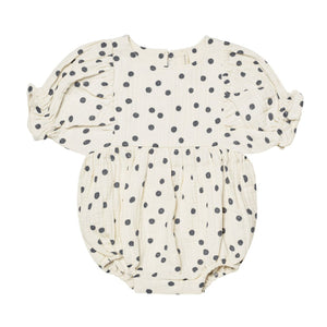 Cosette Romper || Navy Dot
