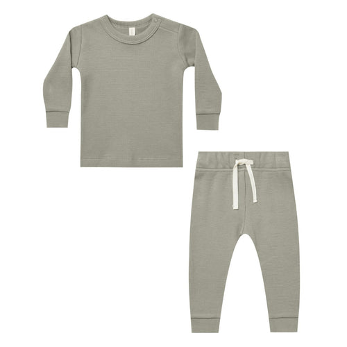 Waffle Top + Pant Set || Basil