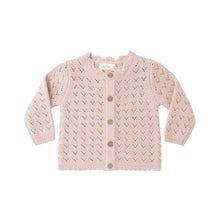 Load image into Gallery viewer, Pink knitted cardigan on a white background