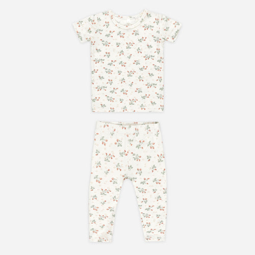 Bamboo Short Sleeve Pajama Set || Strawberries