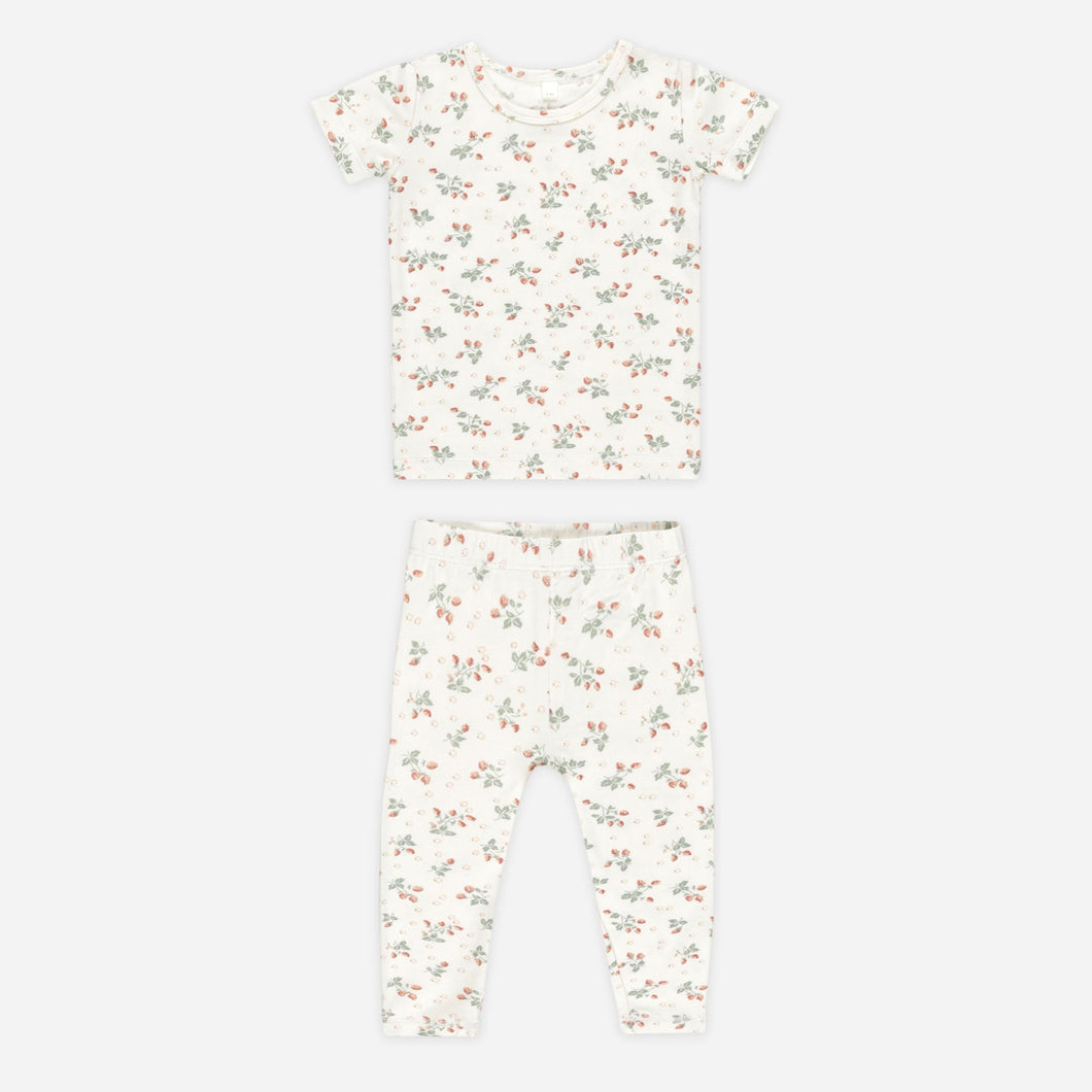Bamboo Short Sleeve Pajama Set || Strawberries