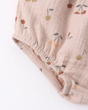 Load image into Gallery viewer, Quincy Mae Alina Dress with cherry print, showcasing the bottom detail and soft fabric, perfect for casual or special occasions.