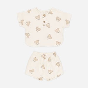Woven Boxy Top + Short Set || Teddy