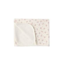 Load image into Gallery viewer, Quincy Mae Swaddle Flower Field in Ivory, soft cotton fabric with floral pattern, perfect for newborns and infants.