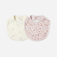 Load image into Gallery viewer, Jersey Snap Bib, 2 Pack || Garden, Snow Owls