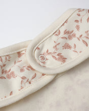 將圖片載入圖庫檢視器 Jersey Snap Bib, 2 Pack || French Garden, Rose Micro Stripe