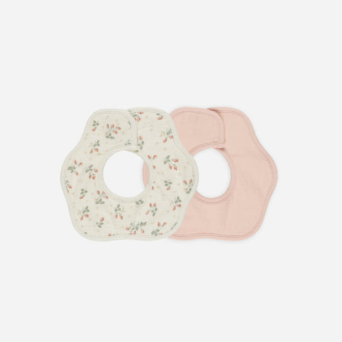 Flower Bib, 2 Pack || Strawberries, Melon