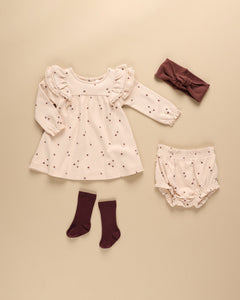 Long Sleeve Flutter Dress || Tulips