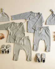 Load image into Gallery viewer, Wrap Top + Footed Pant Set || Fern