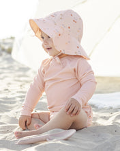 Load image into Gallery viewer, Quincy Mae sun hat featuring a playful cherry print, wide brim for sun protection, perfect for summer outdoor wear.
