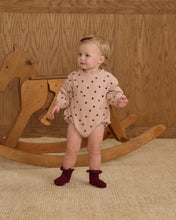 Load image into Gallery viewer, Spongey Knit Romper || Polka Dots