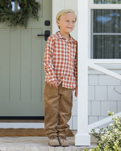 Load image into Gallery viewer, Collared Long Sleeve Shirt || Red Plaid