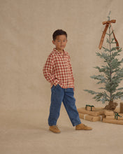 Load image into Gallery viewer, Collared Long Sleeve Shirt || Red Plaid