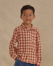 Load image into Gallery viewer, Collared Long Sleeve Shirt || Red Plaid