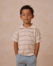 將圖片載入圖庫檢視器 Chandler Knit Polo || Blue Stripe