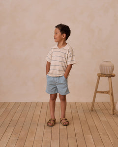 Chandler Knit Polo || Blue Stripe