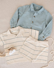 將圖片載入圖庫檢視器 Chandler Knit Polo || Blue Stripe