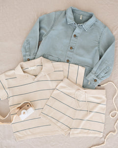 Chandler Knit Short || Blue Stripe